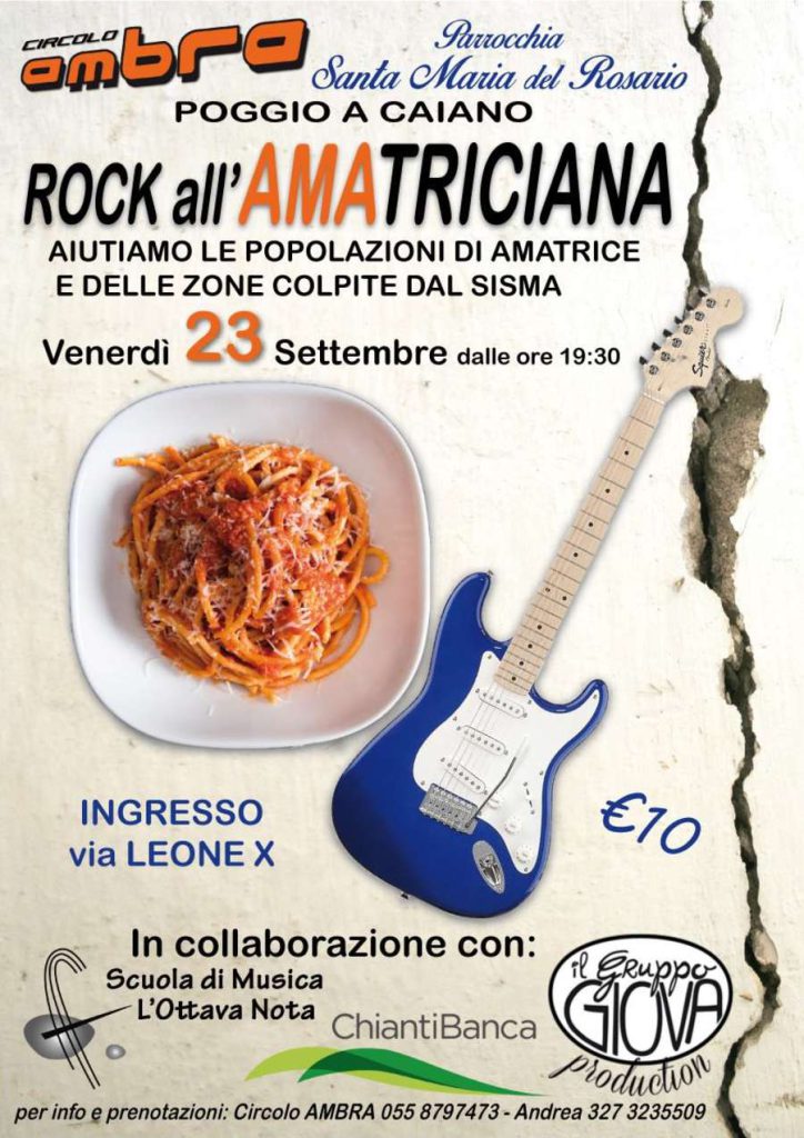 Locandina OsmannGold concerto OsmannGold Rock all'amatriciana