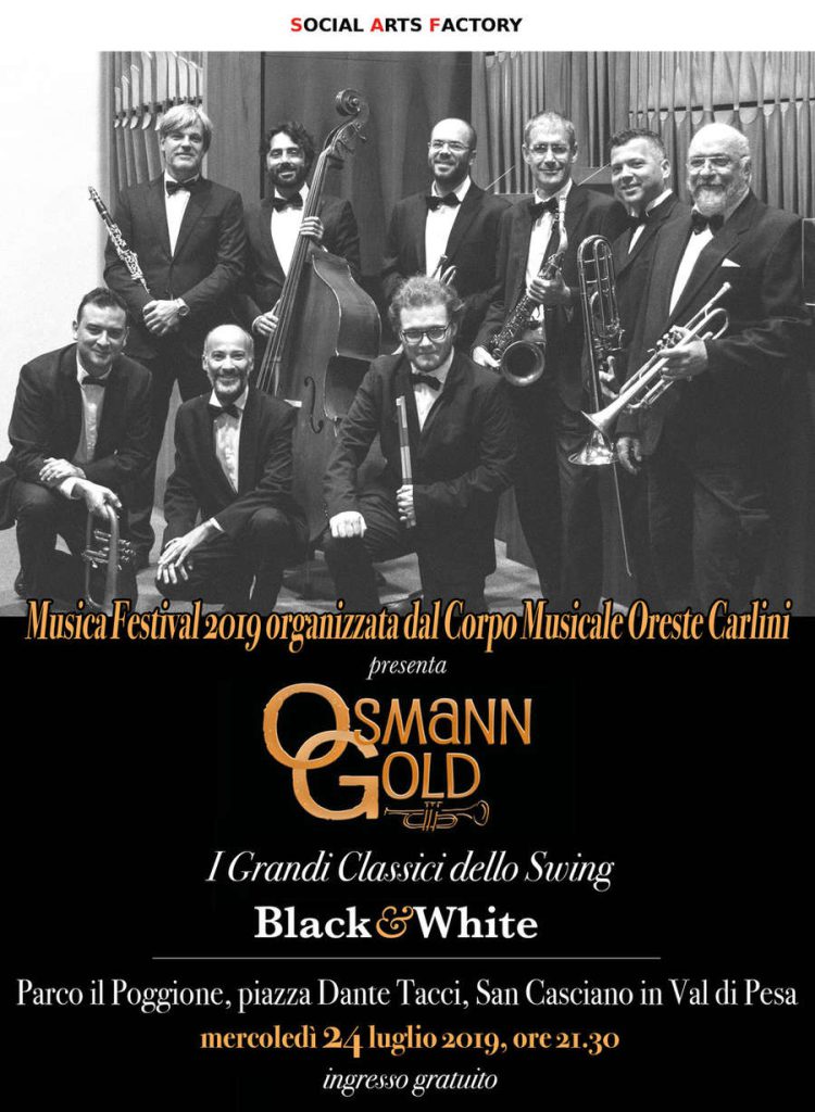 Locandina OsmannGold concerto I Grandi Classici dello Swing - Musica Festival 2019