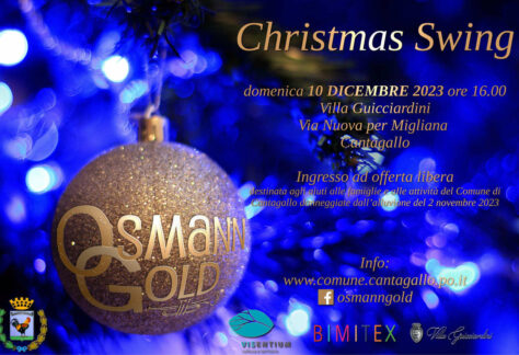 Locandina del concerto OsmannGold Christmas Swing a Villa Guicciardini