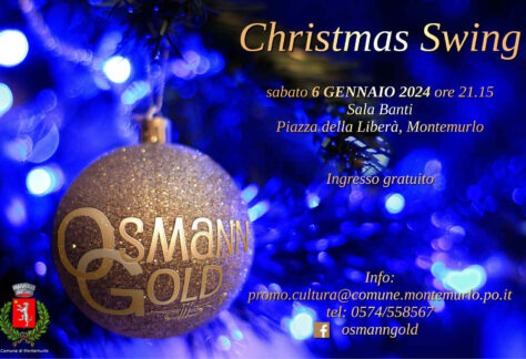 Locandina concerto OsmannGold Christmas Swing a Montemurlo